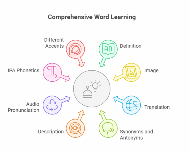 Langeek vocabulary learning aspects